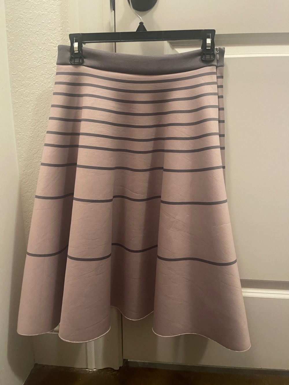 Women's Pink Striped A-Line Skirt